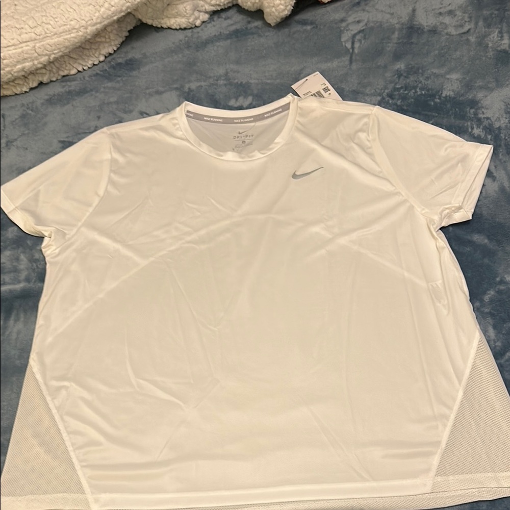 Nike Women's White Dri fit Sports Top XL